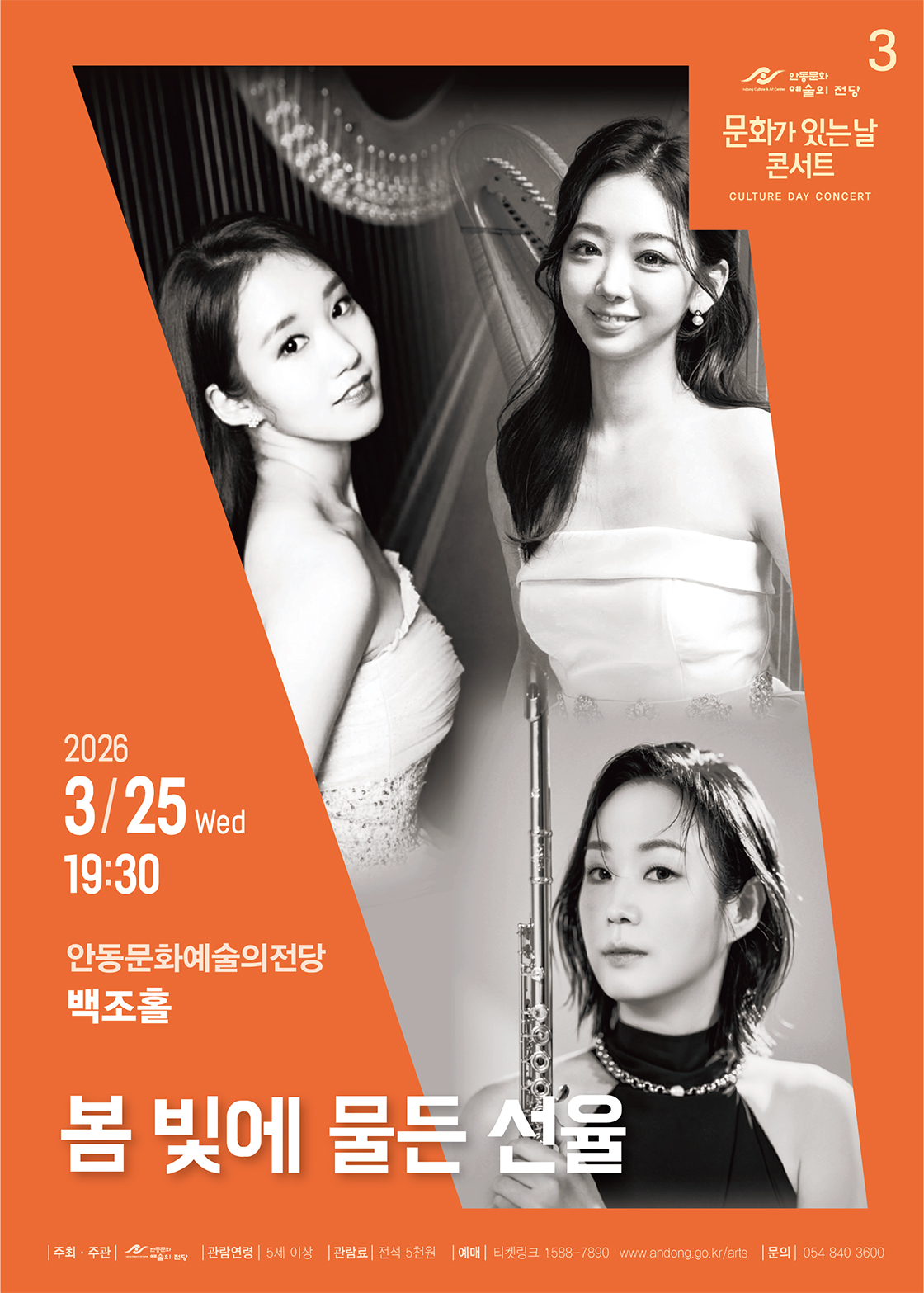 봄 빛에 물든 선율 - 안동 포스터