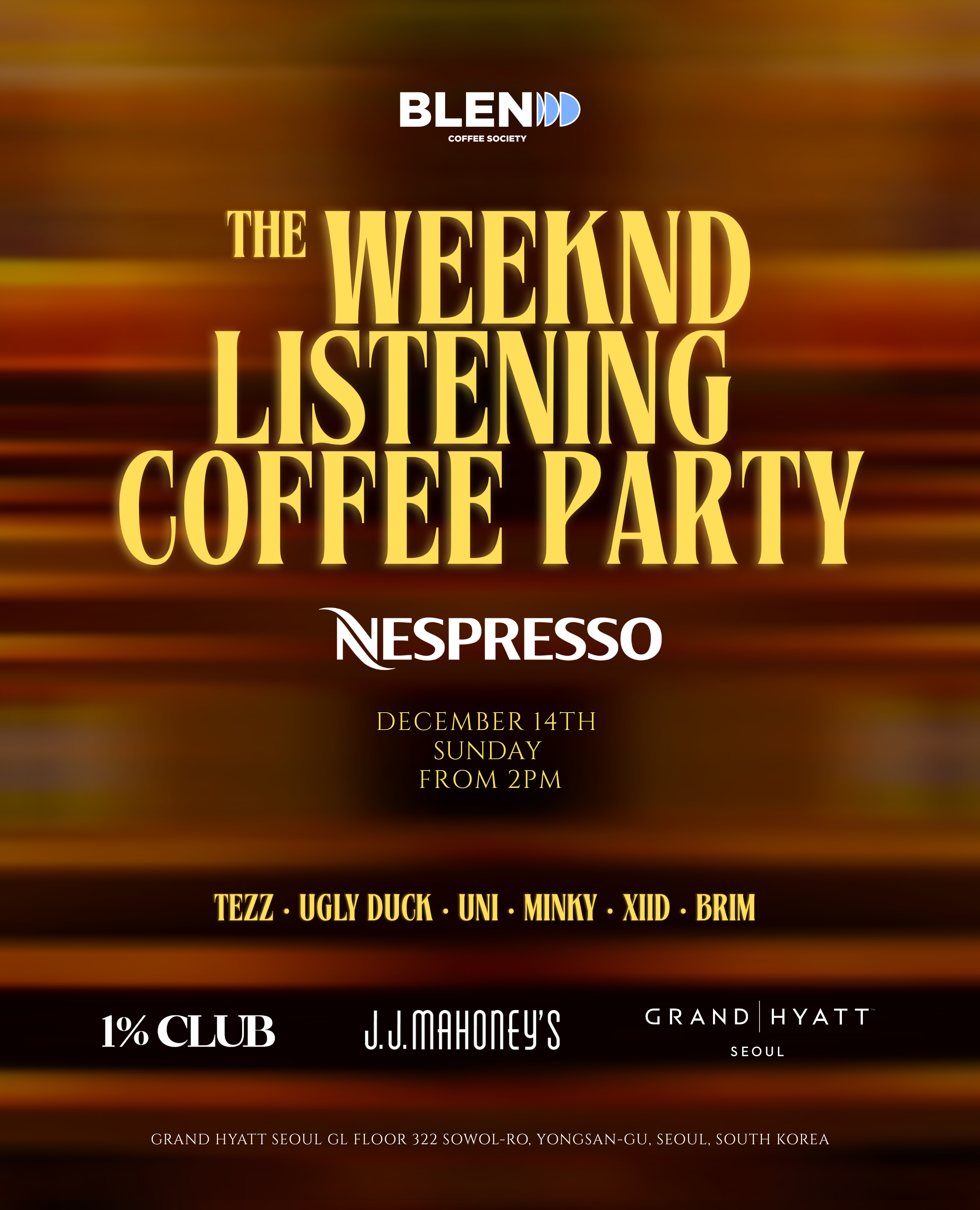 The Weeknd listening coffee party 포스터