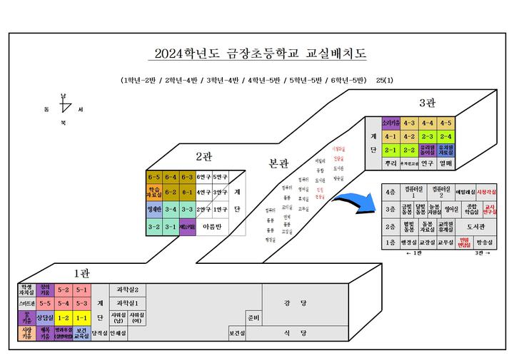2024학년도 교실 배치도 :: 공지사항 :: 금장초등학교 금장초등학교 :: 공지사항 :: 2024학년도 교실 배치도