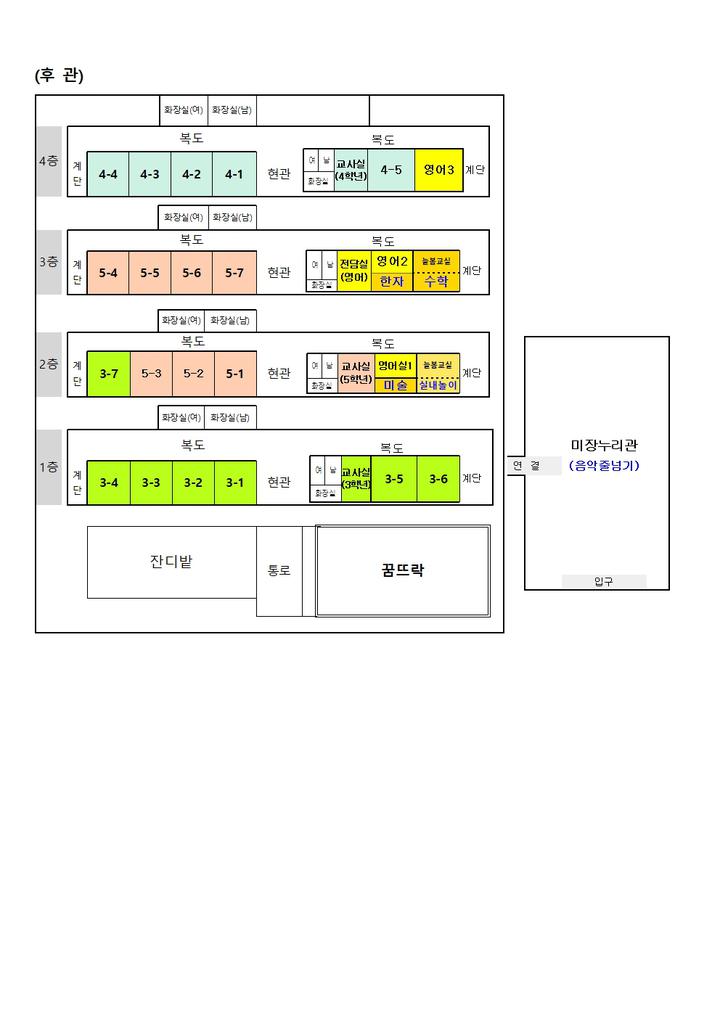 2025학년도 교실 배치도 :: 공지사항 :: 군산미장초등학교 군산미장초등학교 :: 공지사항 :: 2025학년도 교실 배치도